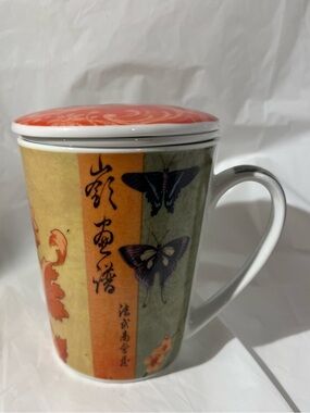 Fringe studio porcelain tea infuser three piece set mug